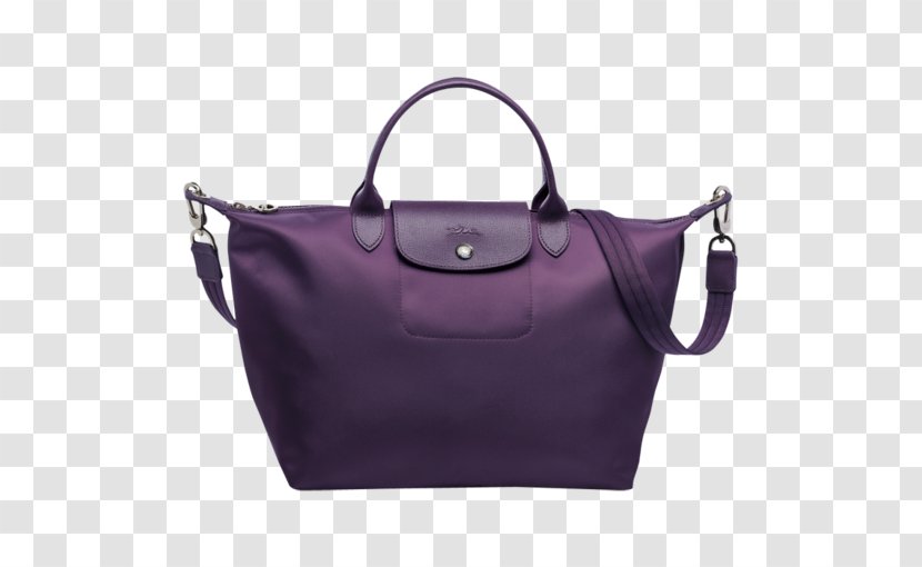 Longchamp Pliage Handbag Tote Bag - Magenta Transparent PNG