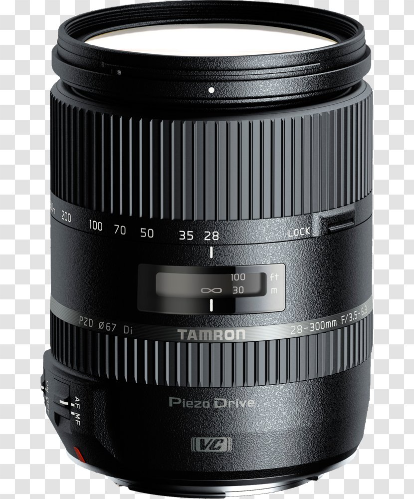 Tamron 28-300mm F/3.5-6.3 Di VC PZD 18-270mm II Zoom Lens Autofocus - Camera Transparent PNG