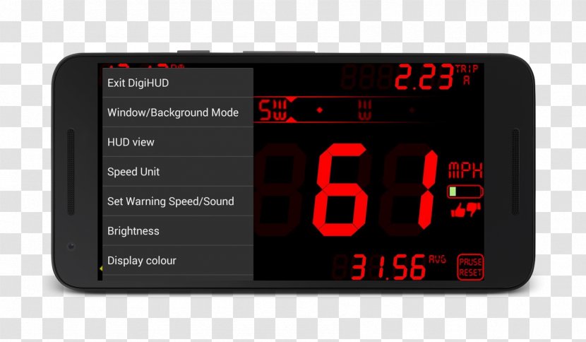 Car Speedometer Android Head-up Display - Hardware Transparent PNG