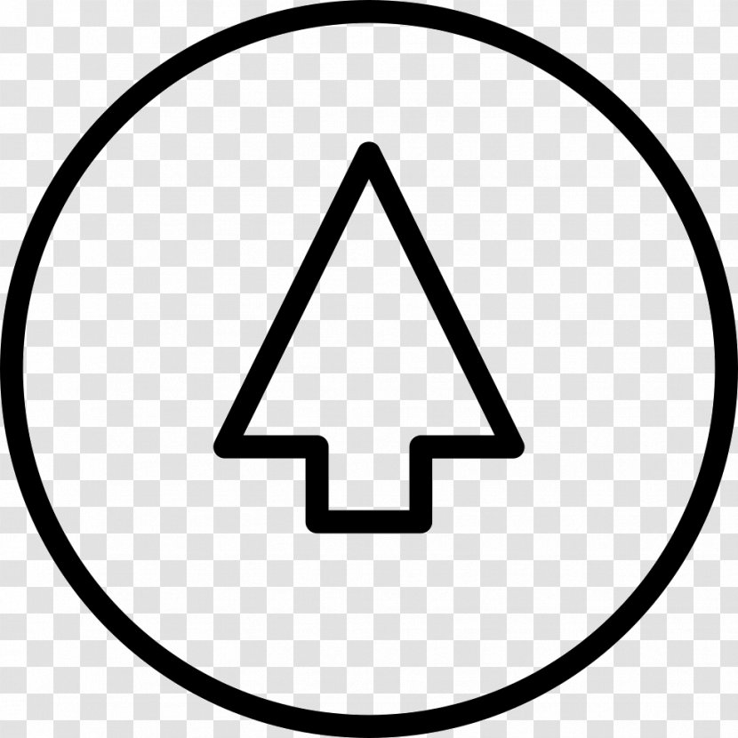 Arrow Circle Symbol - Black And White - Font Transparent PNG