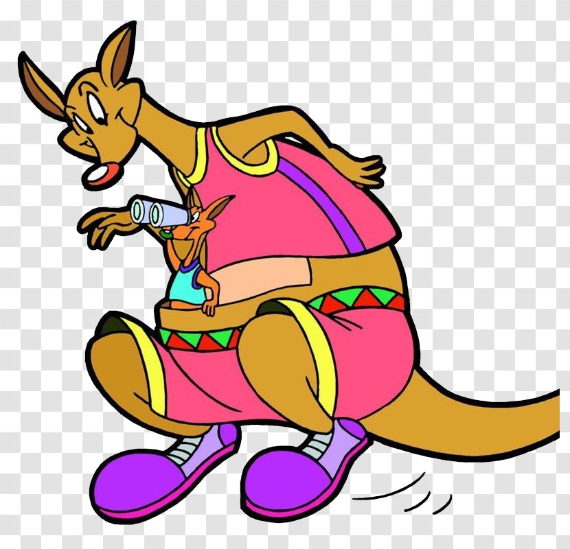 Cartoon Animation Clip Art - Painting - Kangaroo Transparent PNG