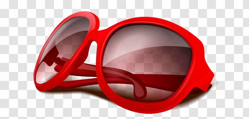 Goggles Sunglasses - Red - Glasses Transparent PNG