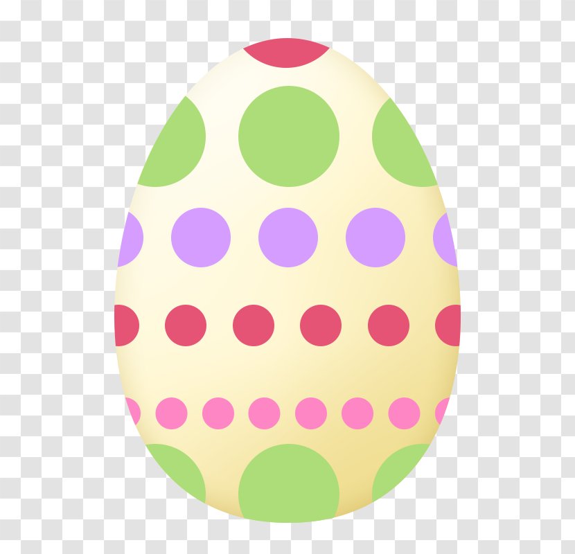 Polka Dot Easter Egg Oval - Spring Material Transparent PNG
