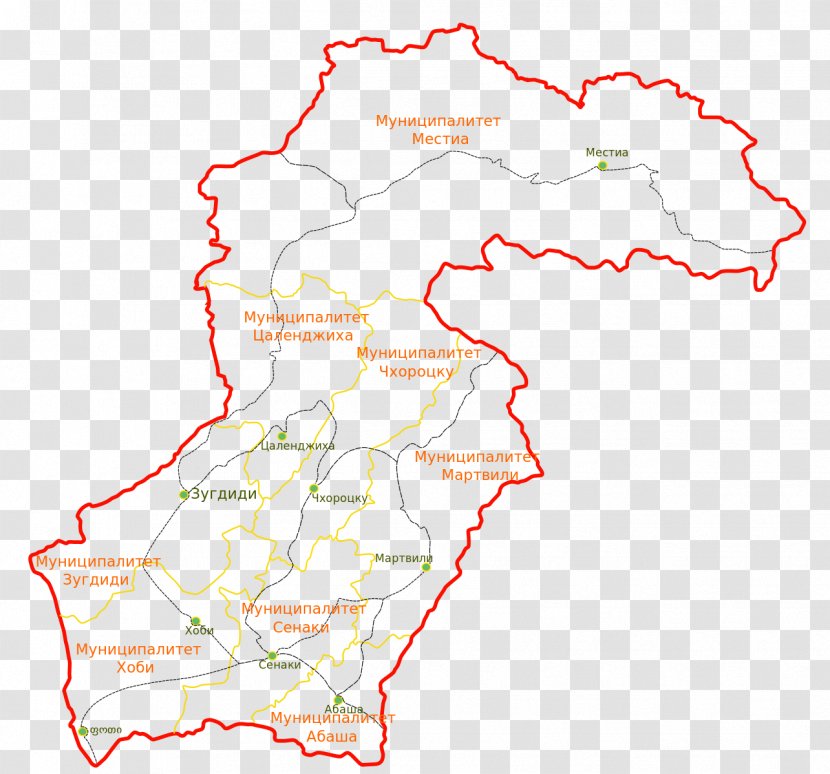 Racha-Lechkhumi And Kvemo Svaneti Zugdidi Chkhorotsqu Samegrelo - Map Transparent PNG