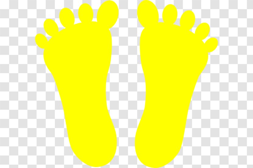 Footprint Yellow Clip Art - Joint - Footsteps Cliparts Transparent PNG