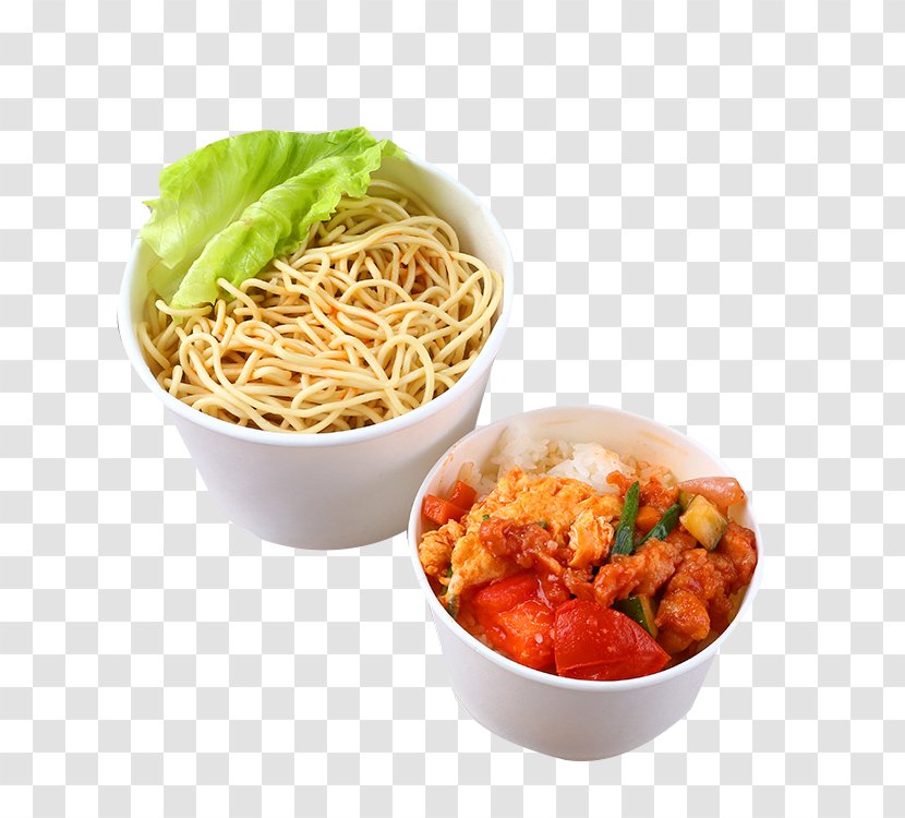 Chow Mein Chinese Noodles Lo Fried Gravy - Dish - Flush Face Pouring Material Transparent PNG