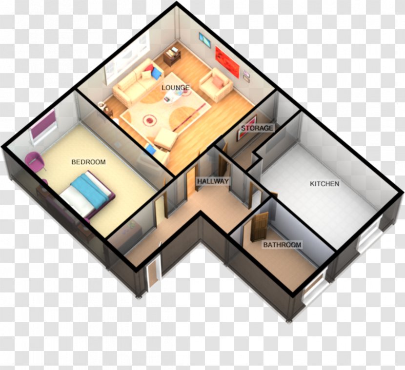 Floor House Open Plan Dining Room Living - ROAD Flat Transparent PNG