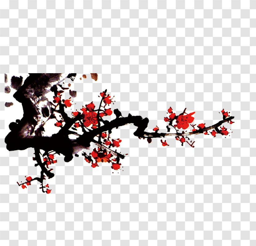 Cherry Blossom Desktop Wallpaper Flowering Plant Computer Font - Plum Flower Transparent PNG