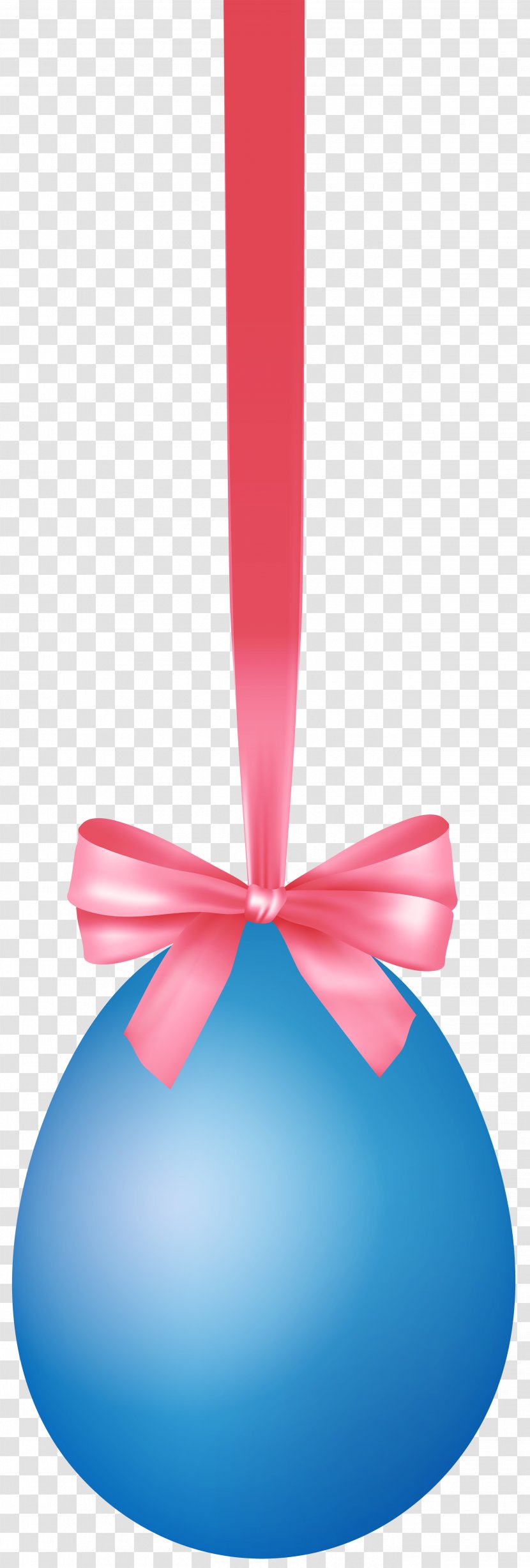 Easter Egg - Blue Hanging With Bow Transparent Clip Art Image Transparent PNG