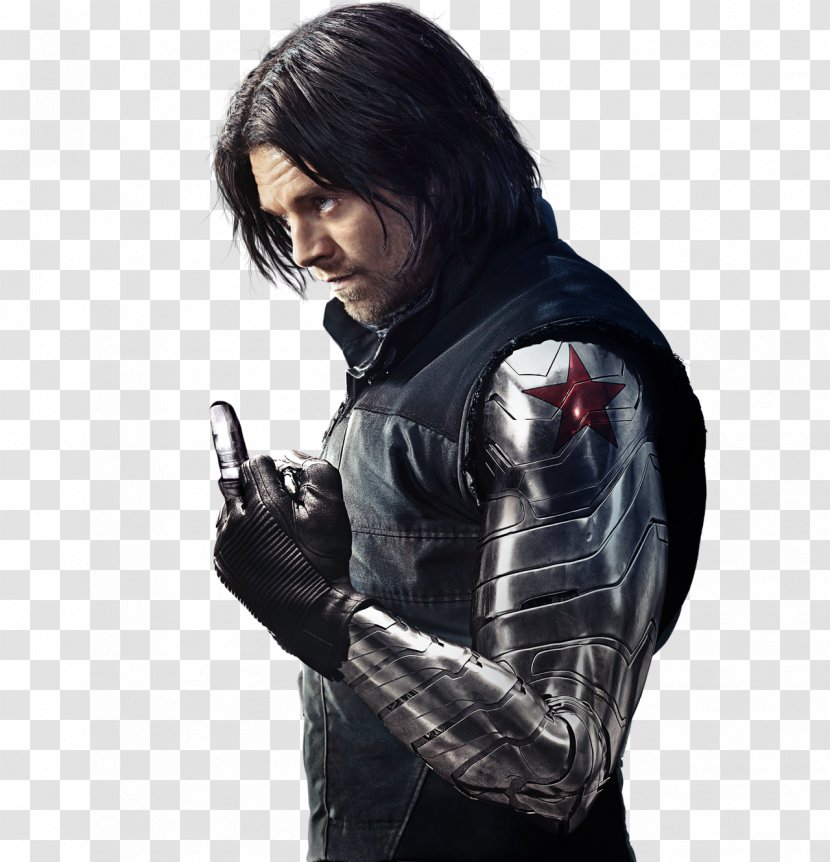 Bucky Barnes Captain America: The Winter Soldier Sebastian Stan - Leather Jacket - Magneto Transparent PNG