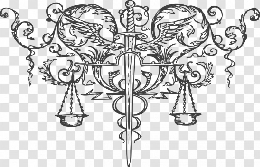 Lady Justice Sword Of Clip Art - Measuring Scales - Tattoo Clipart Transparent PNG