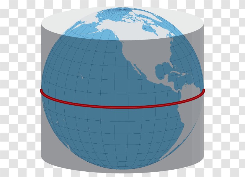 Globe Map Projection Sphere Central Cylindrical - Geographic Data And Information Transparent PNG