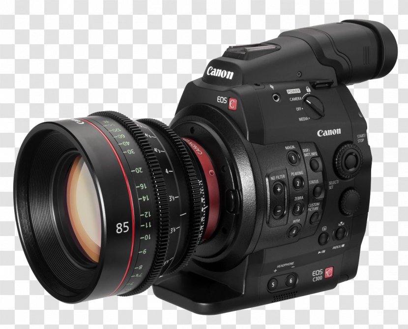 Canon EOS C100 C300 Mark II Video Cameras - Camera Lens Transparent PNG