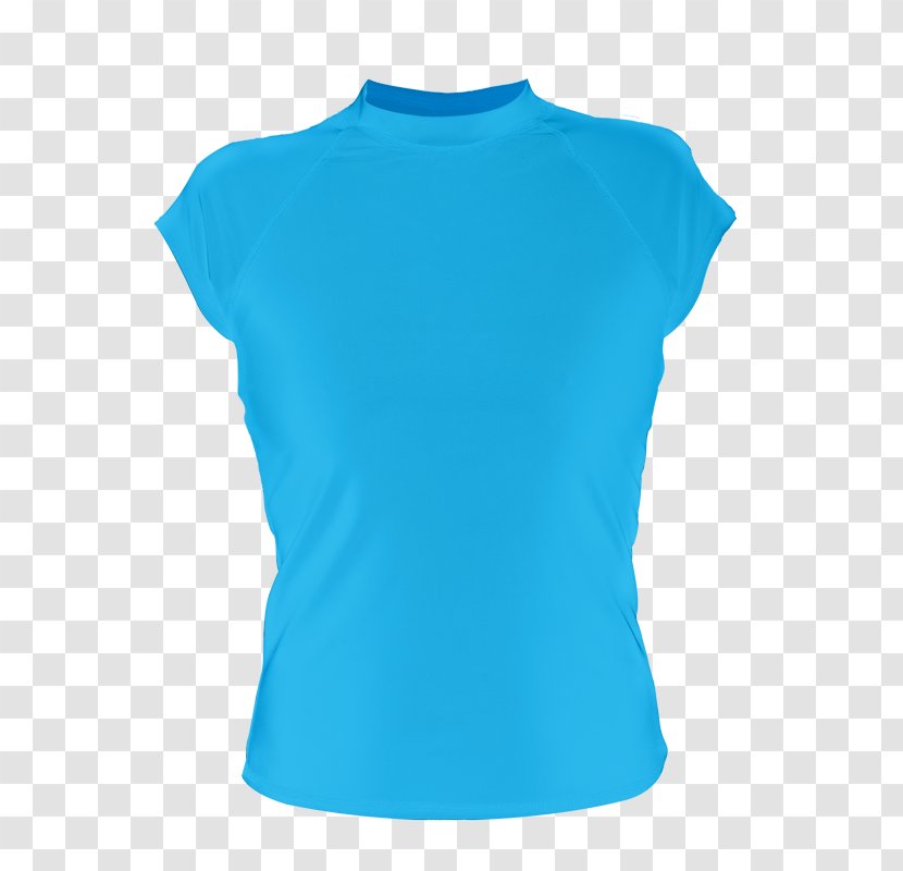 Printed T-shirt Top Sleeve Clothing - Electric Blue Transparent PNG