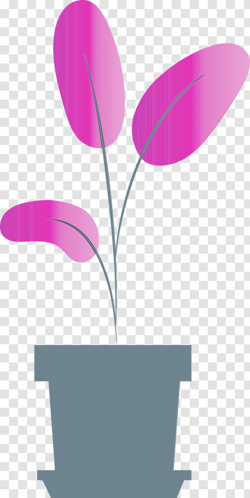 Petal Leaf Pink M Line Meter Transparent PNG