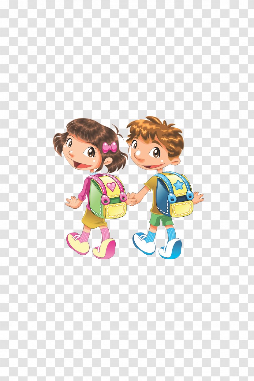 Student School Child Clip Art - Material - Go To School,school Bag,School Transparent PNG