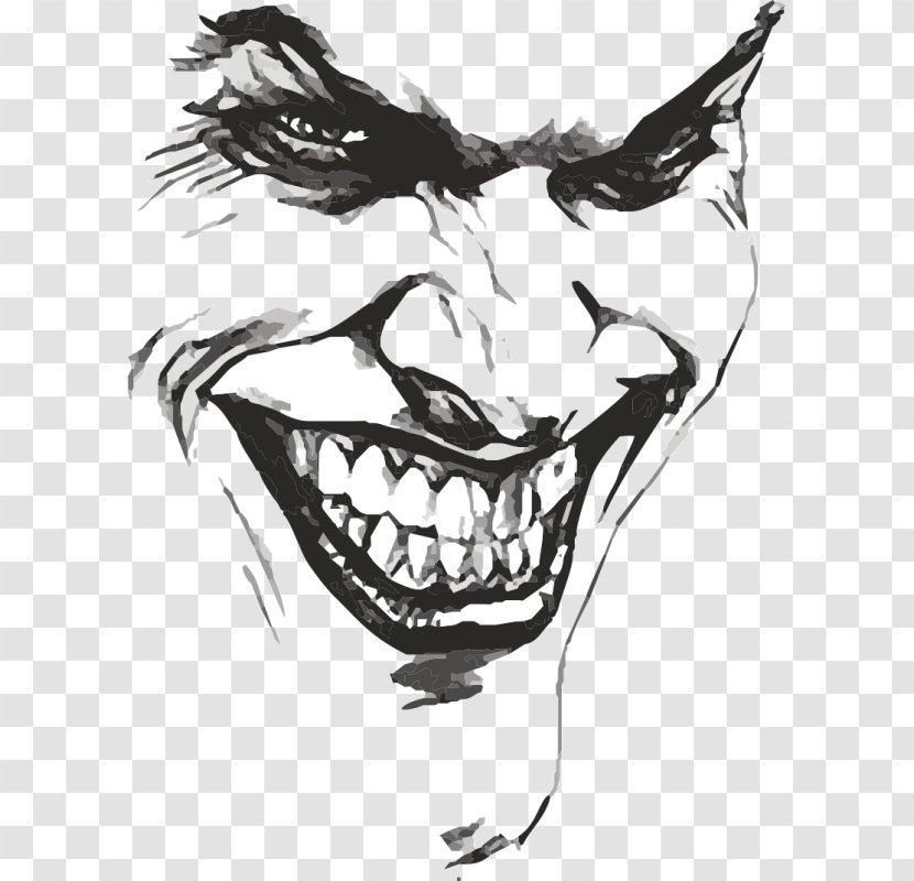 Joker Batman Drawing Art Sketch - Monochrome Photography Transparent PNG