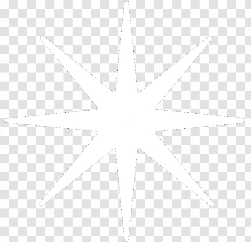 Line Symmetry Angle Star Pattern - White Transparent PNG
