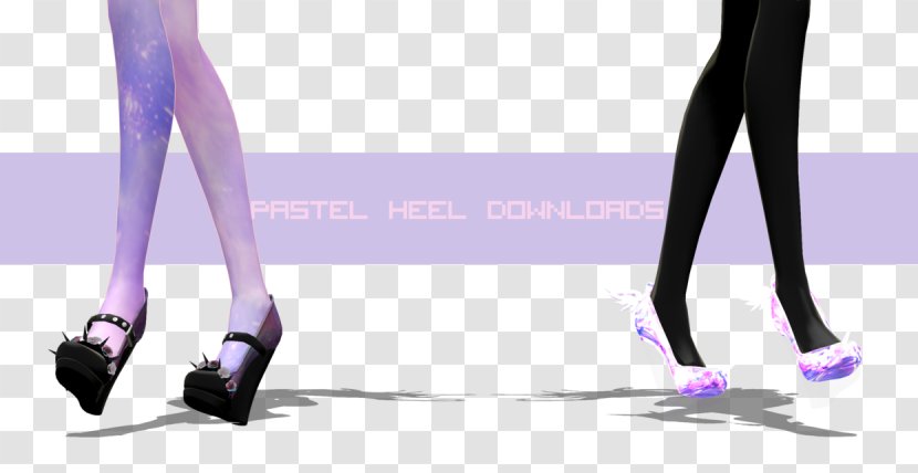 High-heeled Shoe MikuMikuDance Stocking - Cartoon - Block Heels Transparent PNG