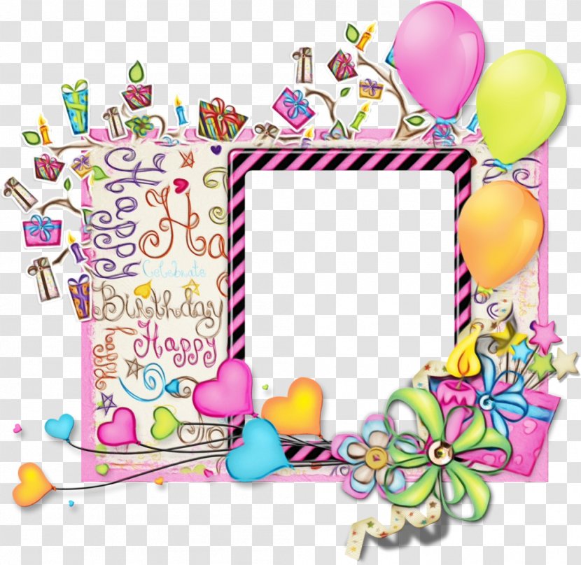 Happy Birthday Photo Frame - Digital - Picture Transparent PNG