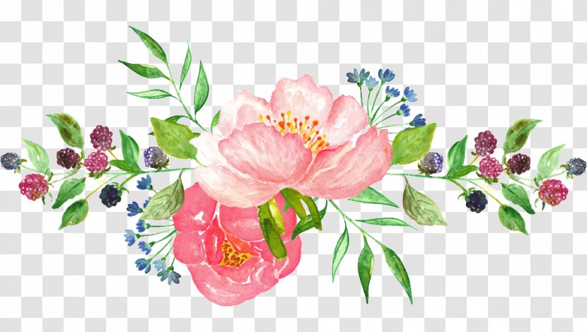 Watercolor Painting Flower - Blossom - Aquarell Transparent PNG