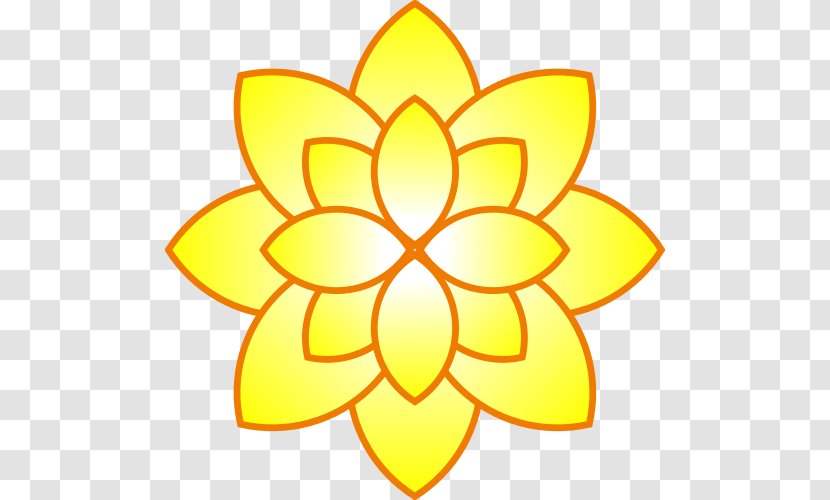 Yellow Clip Art - Royaltyfree - Abstract Flower Transparent PNG