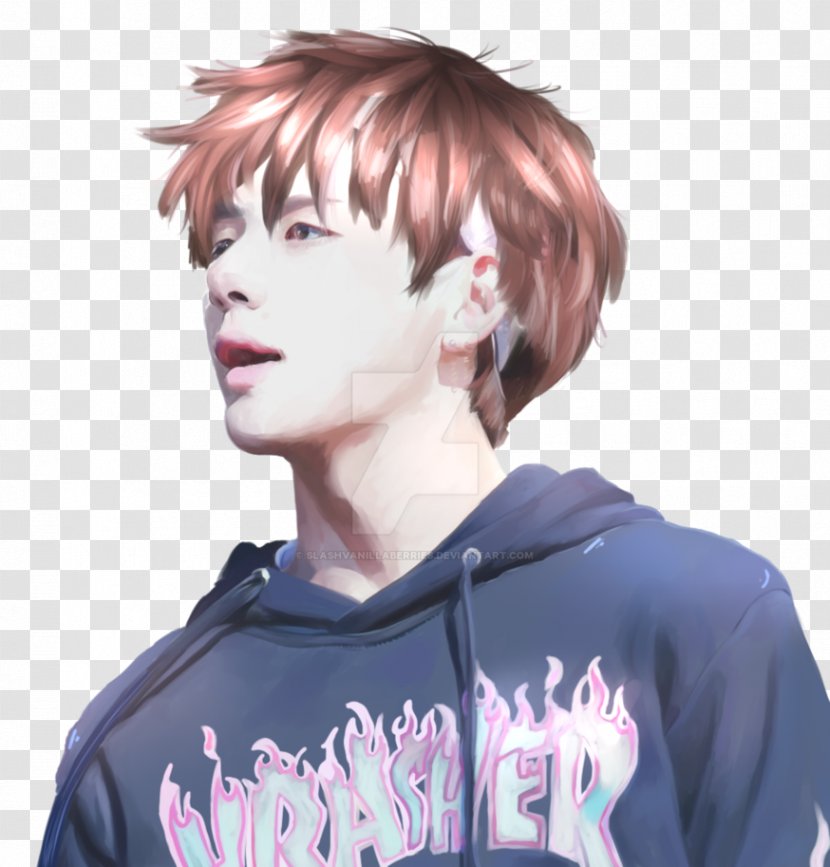 Kim Taehyung Fan Art DeviantArt - Hair Transparent PNG