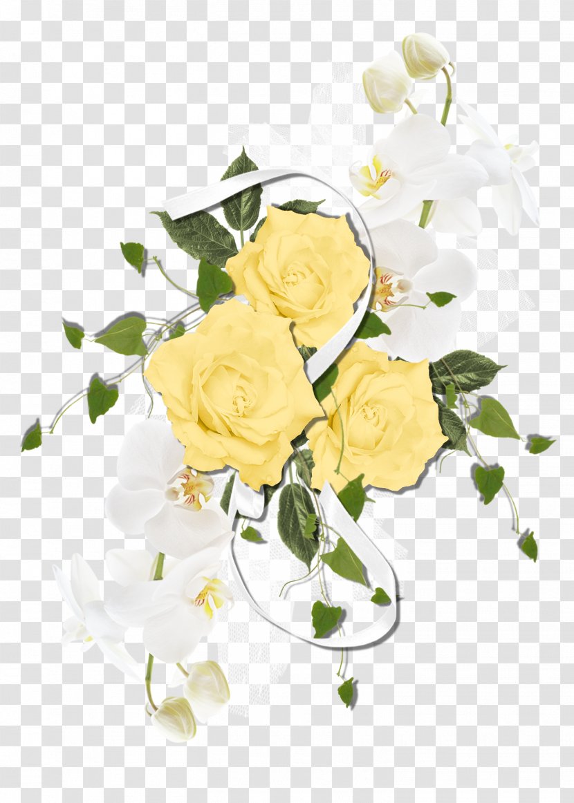 Garden Roses Flower Clip Art - Yellow Transparent PNG