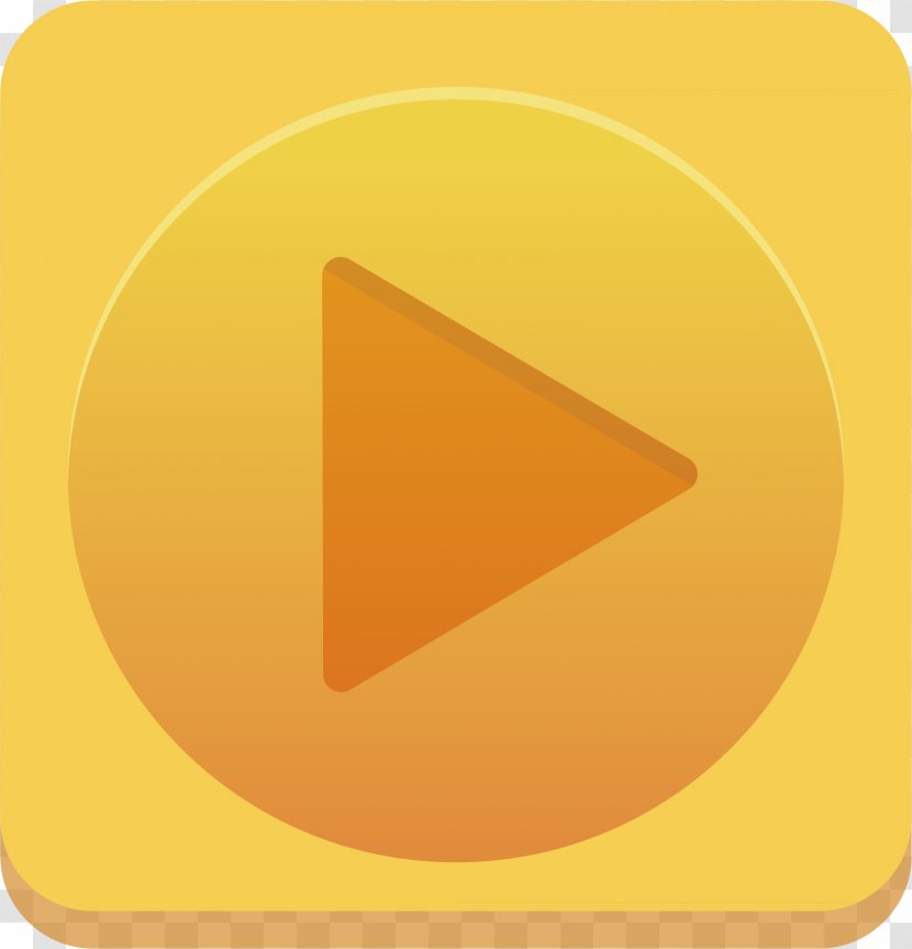 Yellow Button - Vector Transparent PNG