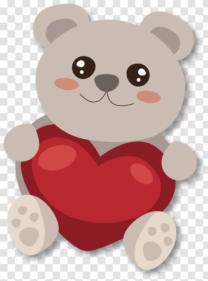 Bear Euclidean Vector Valentines Day - Cartoon - Cute Panda Transparent PNG