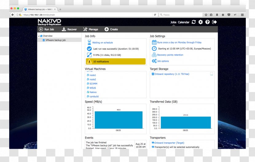 Computer Program Backup Replication Servers NAKIVO, Inc. - Software - Data Transparent PNG