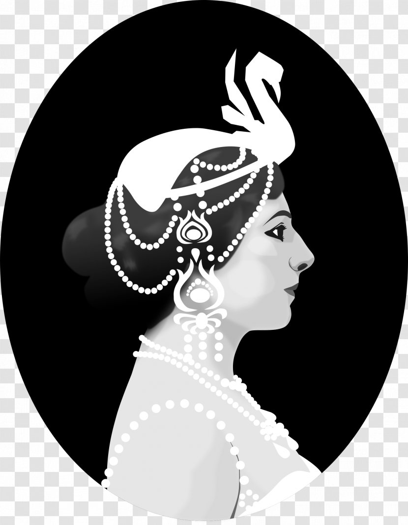 Mata Hari Clip Art - Monochrome Transparent PNG