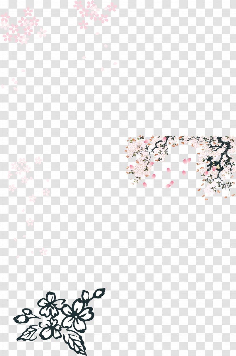 Cherry Blossom Download Euclidean Vector - Textile - Peach Pattern Transparent PNG