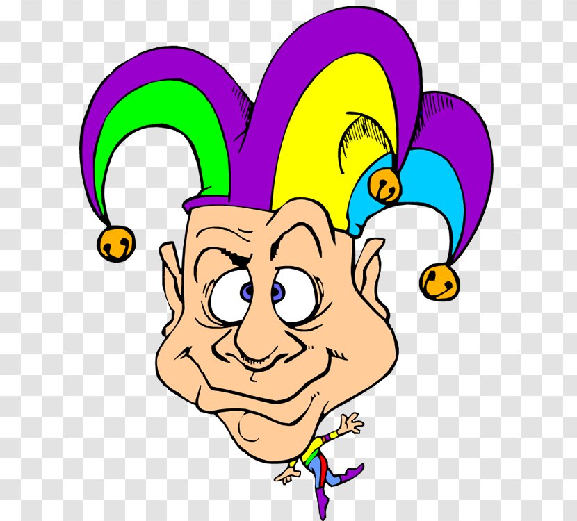 Clown Cartoon - Jester - Line Art Pleased Transparent PNG