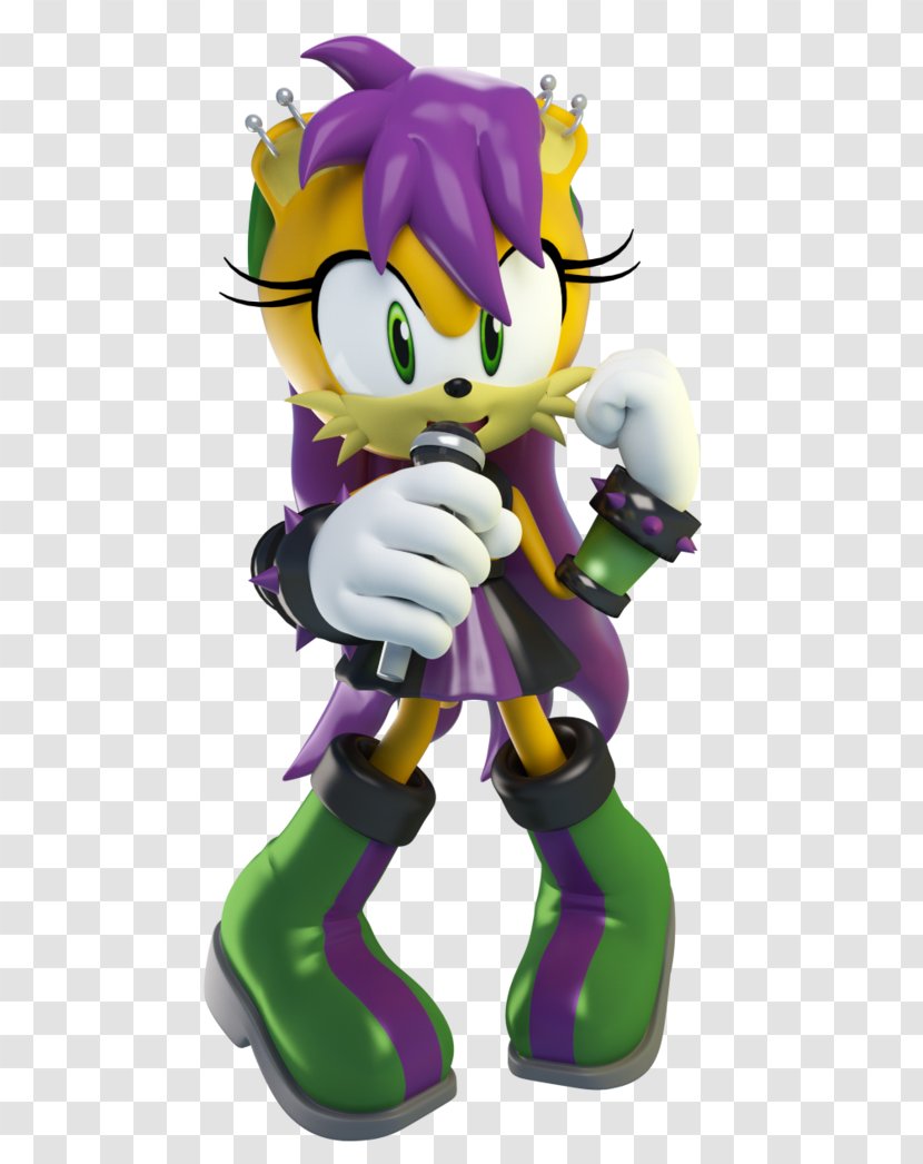 Mina Mongoose Tails Sonic Forces 3D - Figurine - Toy Transparent PNG