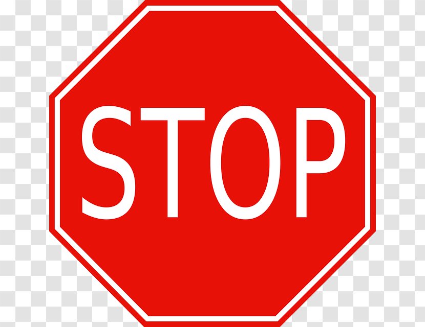 Stop Sign Traffic Royalty-free Clip Art - Red Transparent PNG