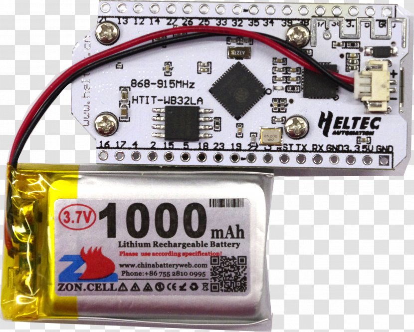 Microcontroller Lorawan ESP32 Integrated Circuits & Chips Arduino - Electric Battery - Bluetooth Transparent PNG