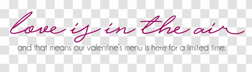 Logo Brand Pink M Handwriting Font - Valentines Menu Transparent PNG