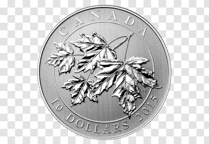 Coin Silver Currency Canadian Gold Maple Leaf - Ounce - Coins Transparent PNG
