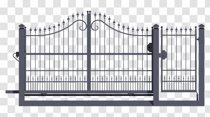 Gate Wrought Iron Window Lock House - Fence - Cans Transparent PNG