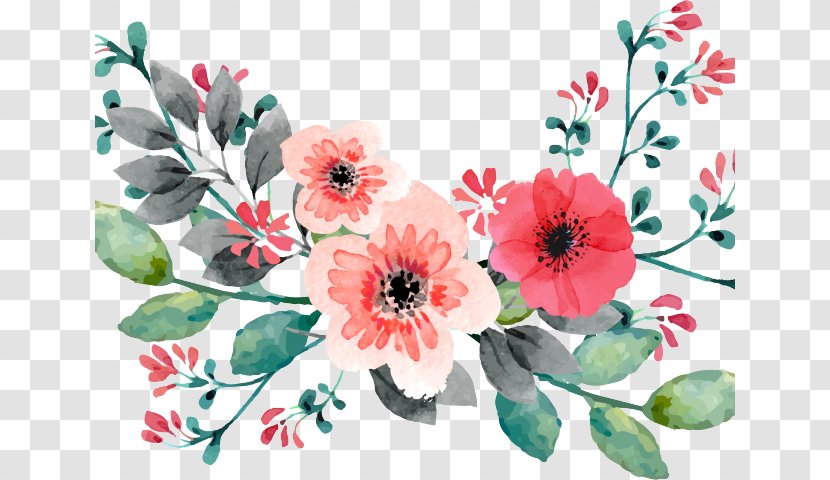 Bouquet Of Flowers Drawing - Painting - Floristry Cut Transparent PNG
