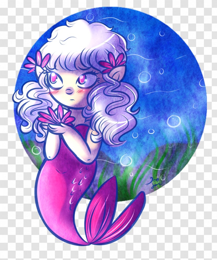 Violet Mermaid Fairy Purple Legendary Creature - Fictional Character - Delicate Transparent PNG