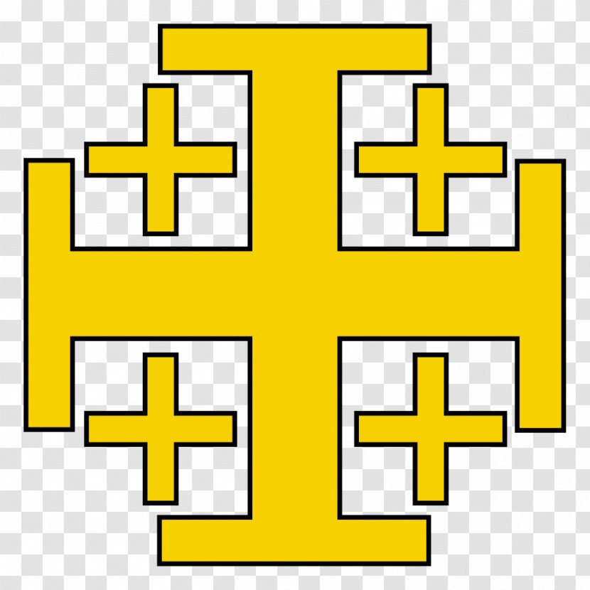 Crusades Kingdom Of Jerusalem Cross Christian - Symmetry - Flagon Transparent PNG