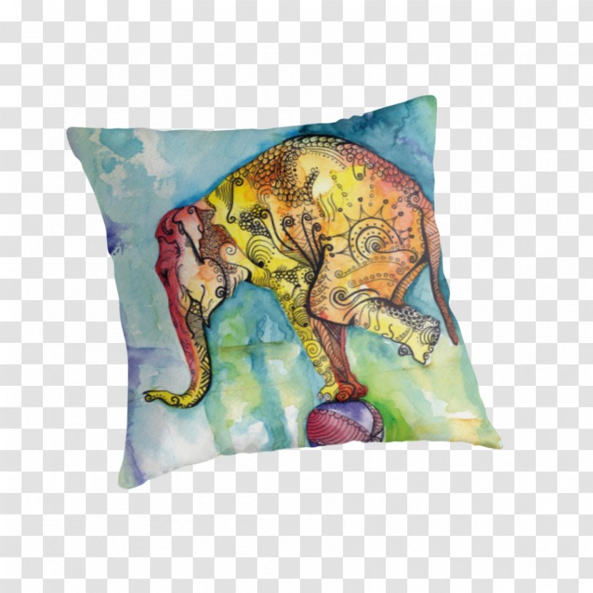 Indian Elephant Throw Pillows Cushion - Pillow Transparent PNG