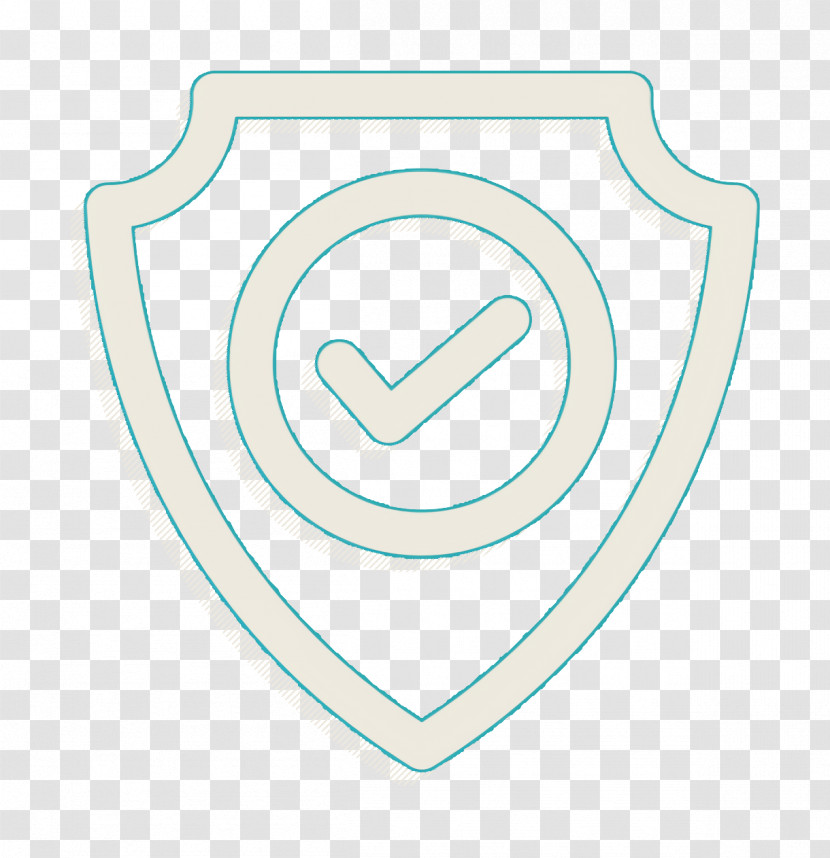 Shield Icon Safe Zone Icon Web Security Line Icon Transparent PNG