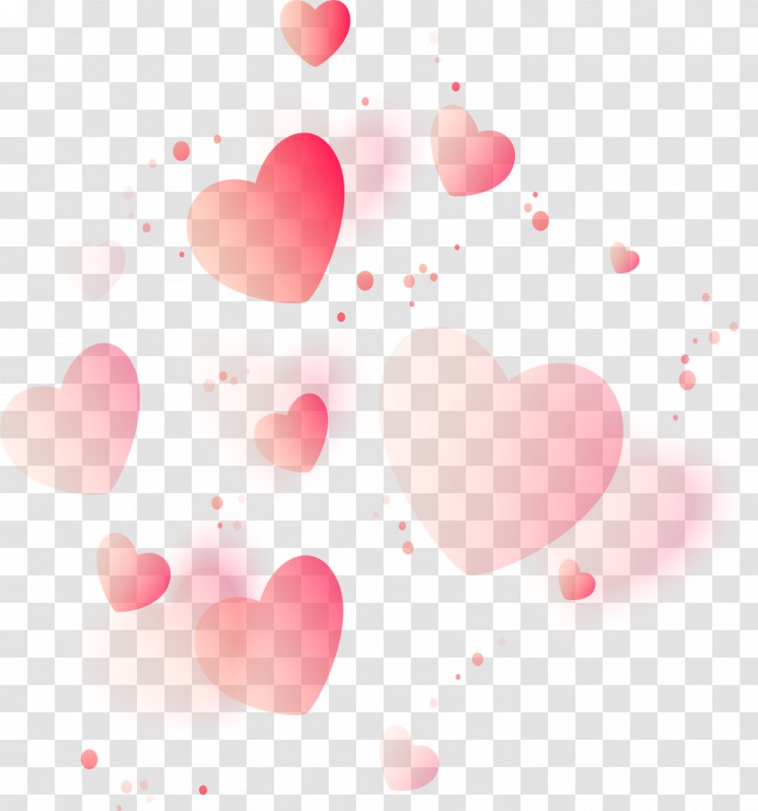Heart Love Valentine's Day - Valentine S - Vector Red Background Transparent PNG