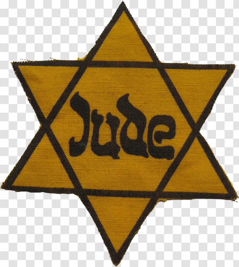 Yellow Badge Star Of David Judaism Jewish People The Holocaust - Sign Transparent PNG