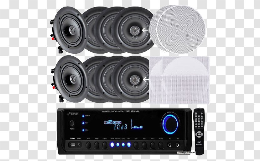 AV Receiver Home Theater Systems Pyle Audio Stereophonic Sound - Power Amplifier - Car Transparent PNG