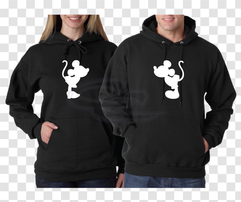 T-shirt Hoodie Minnie Mouse Sweater Clothing - Head Sillouitte Transparent PNG