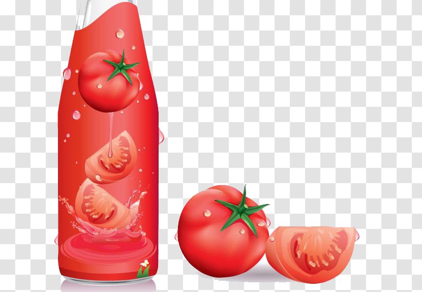 Tomato Juice Packaging And Labeling - Drink - Red Transparent PNG